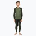 Komplet bielizny termoaktywnej dziecięcej WOOLCANO Merino SET0982 khaki