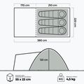 Namiot kempingowy 3-osobowy KADVA Kavio 3 zielony 23