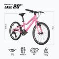 Rower dziecięcy ATTABO EASE 20" 9,1 kg różowy 2