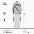Śpiwór KADVA Light 1000 L lewy granat 3