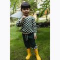 Sweter dziecięcy KID STORY Merino green chessboard 5