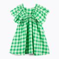 Sukienka dziecięca KID STORY Lniana green grid 3