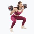 Zestaw hantli z łączeniem do sztangi HMS SGP15 15 kg czarny/czerwony 7
