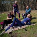 Spodnie termoaktywne męskie Brubeck Dry ciemnoniebieski/czerwony 9