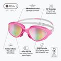Okulary do pływania BuddySwim OzeanX Mirror pink/white/ iridium 6