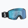 Gogle narciarskie SCOTT Shield black/white/amp aurora green chrome 5