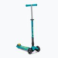 Hulajnoga trójkołowa dziecięca Micro Maxi Deluxe Foldable LED petrol green