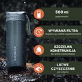Butelka turystyczna z filtrem Bachgold Selfpress Waterfilter 500 ml czerwony 4