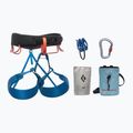Zestaw wspinaczkowy z uprzężą męski Black Diamond Momentum Harness Package blue/black