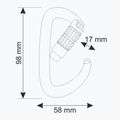 Karabinek wspinaczkowy CAMP Orbit 2Lock gun metal/orange 4