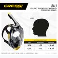 Maska pełnotwarzowa do snorkelingu Cressi Bali Full Face black/grey 6