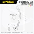 Fajka do nurkowania Cressi Itaca Ultra Dry clear/aquamarine 5