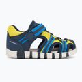 Sandały dziecięce Geox Iupidoo navy/fluo yellow 2