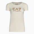 Koszulka damska EA7 Emporio Armani Train Shiny pristine/logo brown