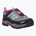 Buty trekkingowe dziecięce CMP Rigel Low Wp mineral green/purple fluo 8