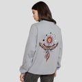 Bluza damska Kaotiko Washed Phoenix pale blue 2