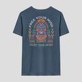 Koszulka męska Kaotiko Washed Free Your Mind navy 2