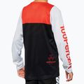 Longsleeve rowerowy dziecięcy 100% R-Core Youth black/racer red 7