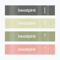 Zestaw gum oporowych GymBeam 4 sztuki black/olive/green/peach