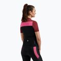 Koszulka rowerowa damska Rogelli Core Block W black/bordeaux/pink 2