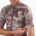 Koszulka rowerowa męska Rogelli Essential Graphic II taupe/bordeaux 4