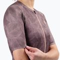 Koszulka rowerowa damska Rogelli Essential Graphic II bordeaux/coral 4