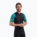 Koszulka rowerowa męska Rogelli Fast black/teal/green