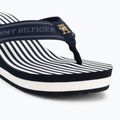 Japonki damskie Tommy Hilfiger Stripes Wedge Beach Sandal space blue 7