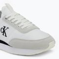 Buty damskie Calvin Klein YW0YW02060 Retro Runner Sock Laceup Mix Mat bright white/black/marshmallow 7