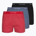 Bokserki męskie Calvin Klein LV00NB4727 Boxer Slim black/prep emblem goji berry/grisai