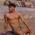 Bokserki pływackie męskie Funky Trunks Sidewinder Trunks berry good 6