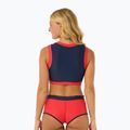 Góra od stroju kąpielowego Rip Curl Coco Short Sleeve Vest red/dark blue 4
