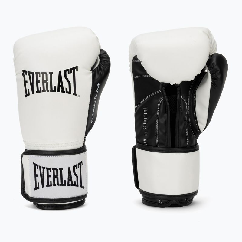 Rękawice bokserskie Everlast Powerlock Pro OG H&L Training Glove white/black