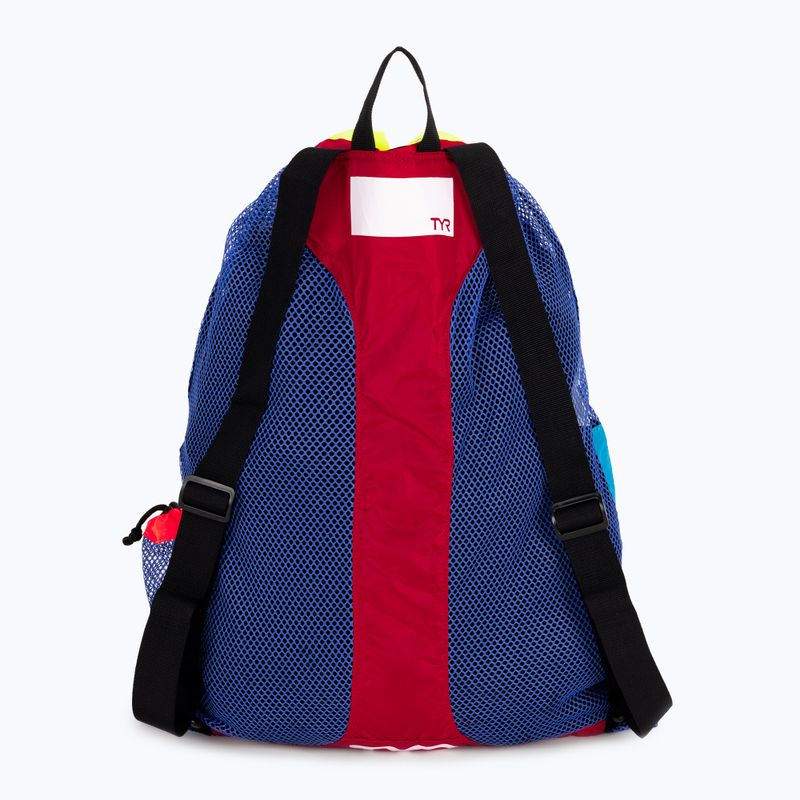 Worek pływacki TYR Big Mesh Mummy Bag 40 l blue/yellow 2