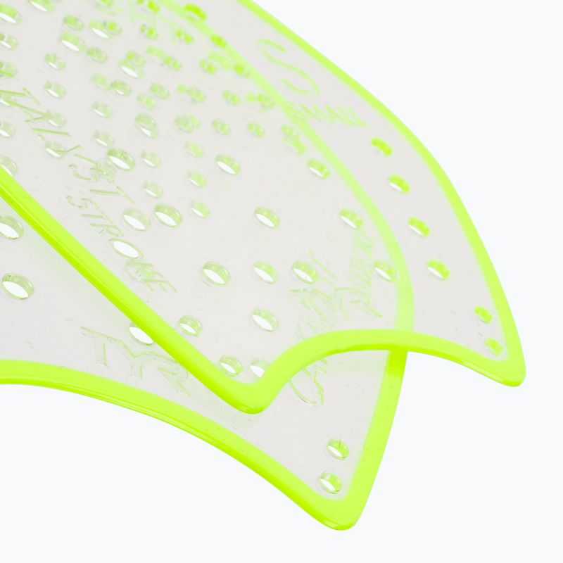 Wiosełka do pływania TYR Catalyst Stroke fluorescent yellow 2