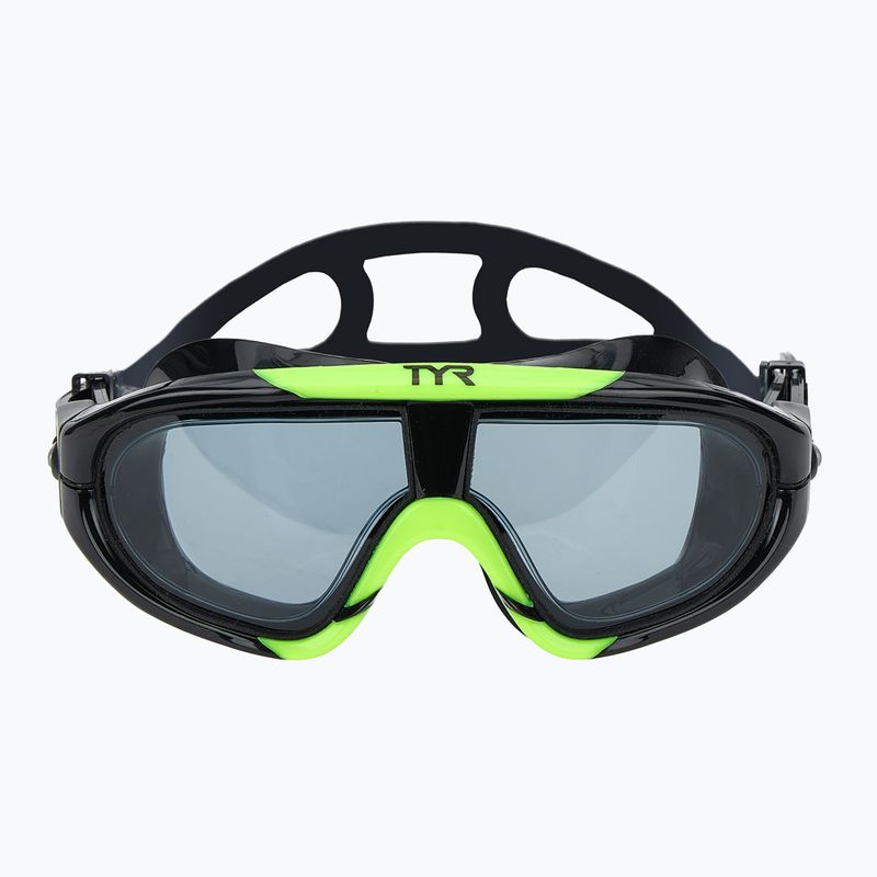 Maska do pływania TYR Orion smoke/ black/ yellow 2