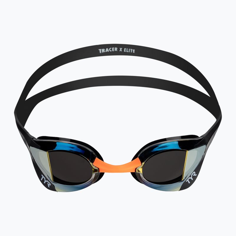Okulary do pływania TYR Tracer-X Elite Mirrored gold/black 3