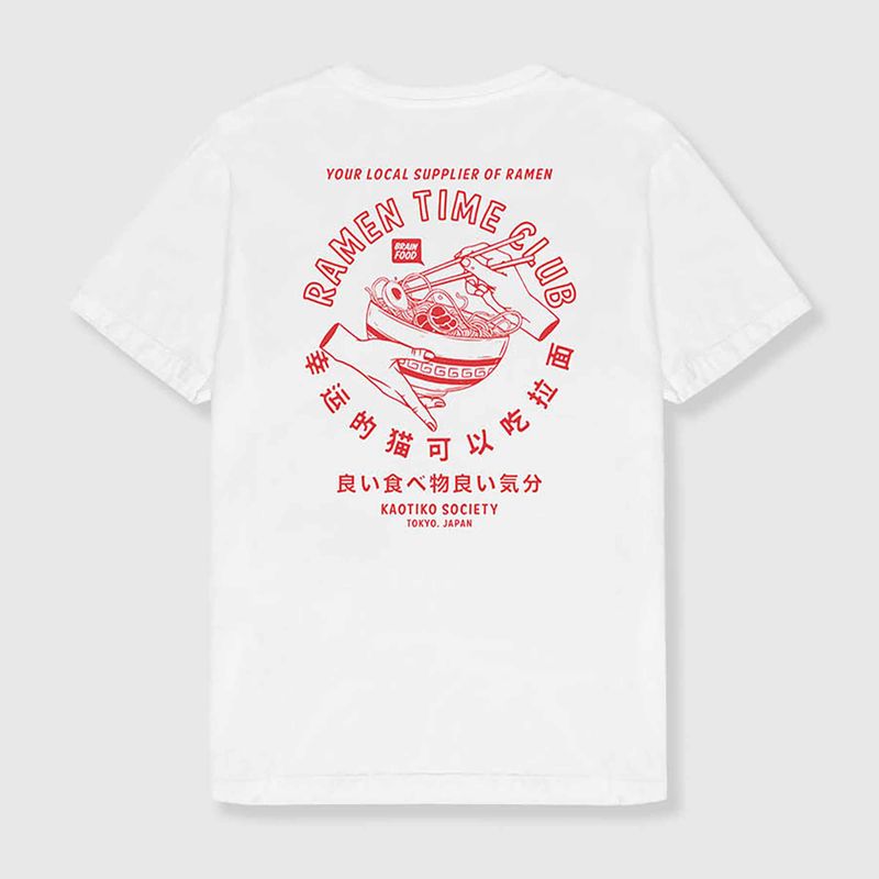 Koszulka męska Kaotiko Washed Suara Ramen white 4