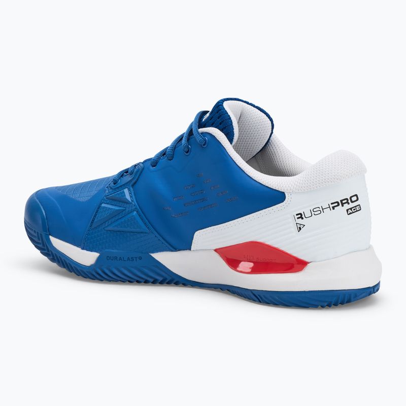 Buty do tenisa męskie Wilson Rush Pro Ace Clay deja vu blue/ white/ infrared 3