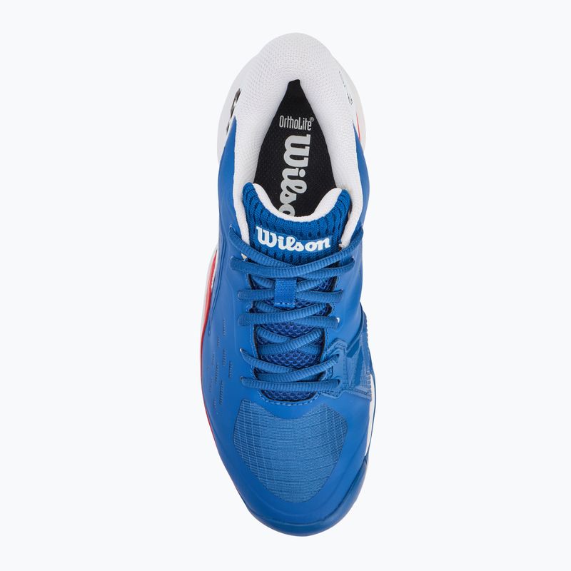 Buty do tenisa męskie Wilson Rush Pro Ace Clay deja vu blue/ white/ infrared 5