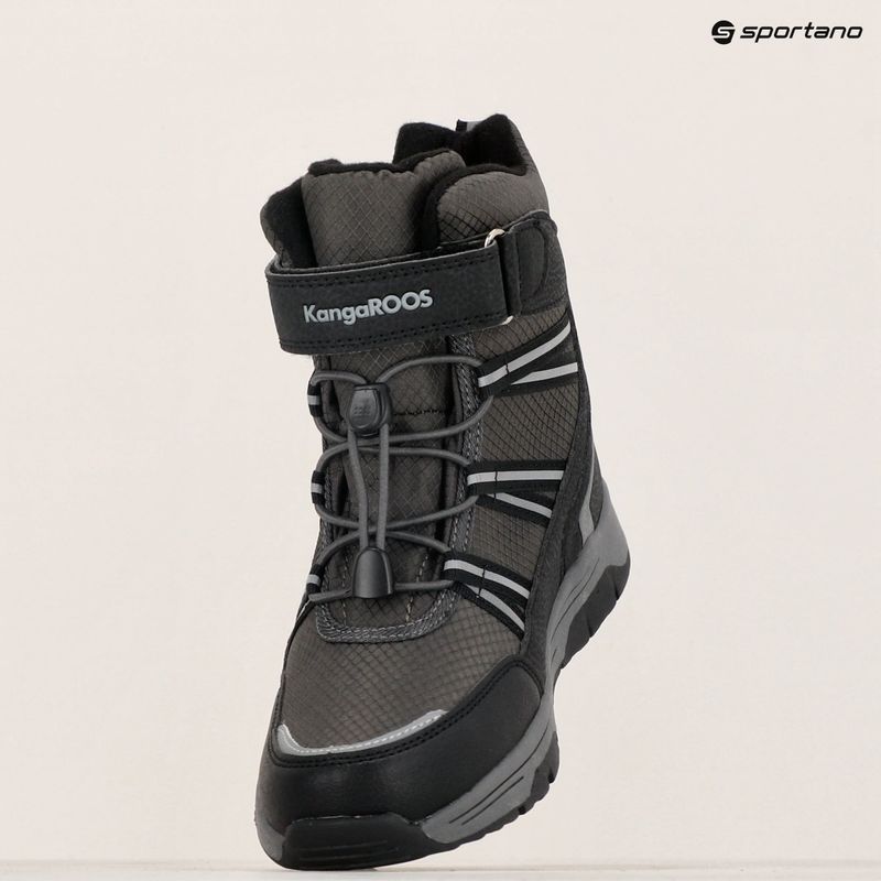 Śniegowce juniorskie KangaROOS K-MJ Eldora EV RTX jet black/steel grey 9