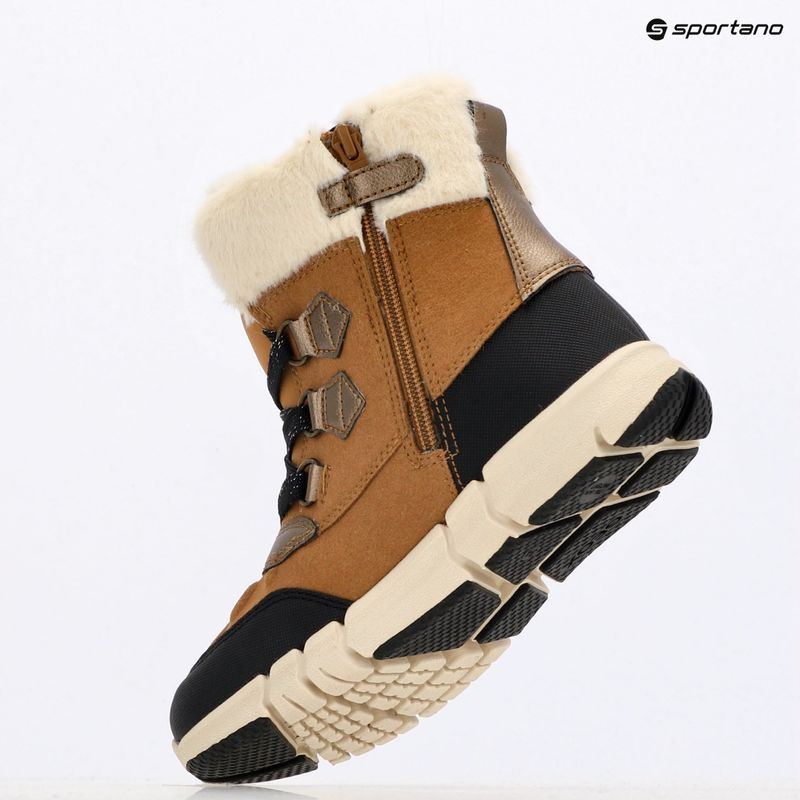 Śniegowce dziecięce Geox Flexyper ABX whisky/black 9