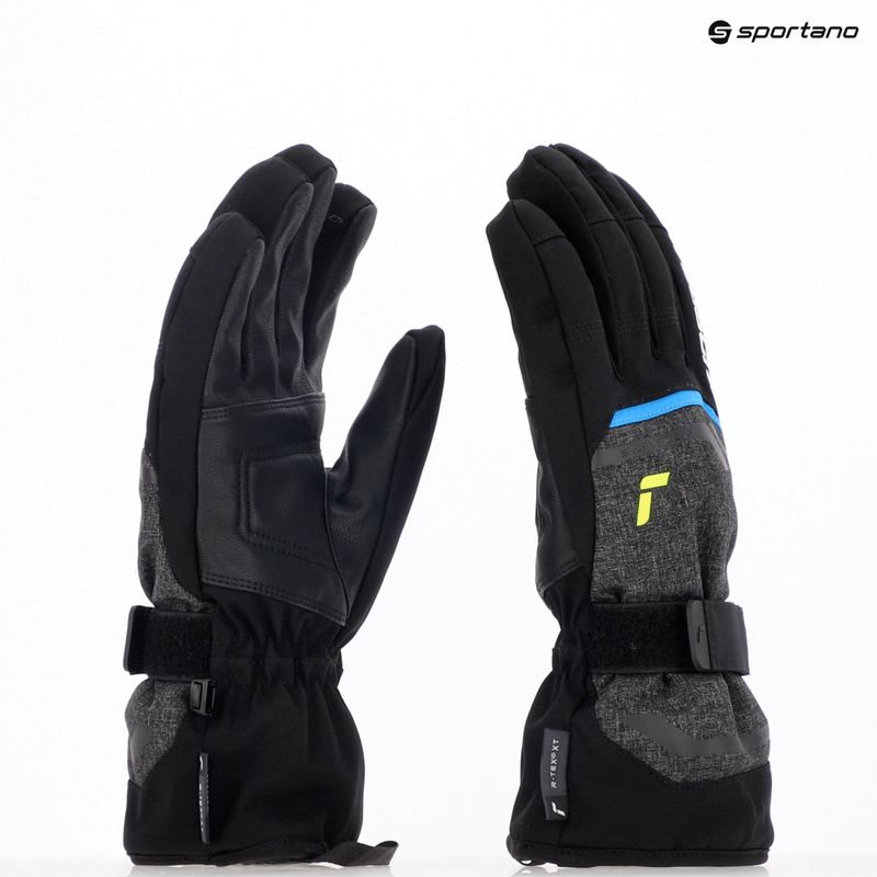 Rękawice narciarskie Reusch Primus R-Tex XT black melange/safety yellow/brilliant blue 8