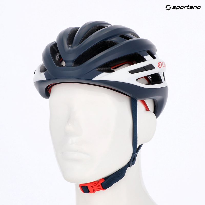 Kask rowerowy Giro Agilis Integrated MIPS matte midnight white/red 9