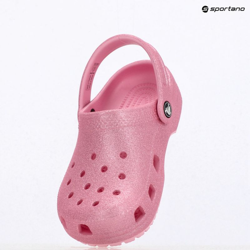 Klapki dziecięce Crocs Classic Glitter Clog Kids pink tweed glitter 10