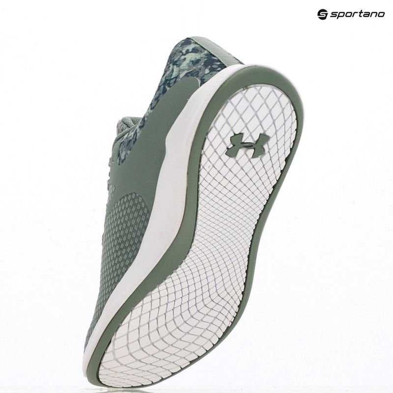 Buty treningowe damskie Under Armour Charged Aurora 2+ silica green/white/metallic silica 9