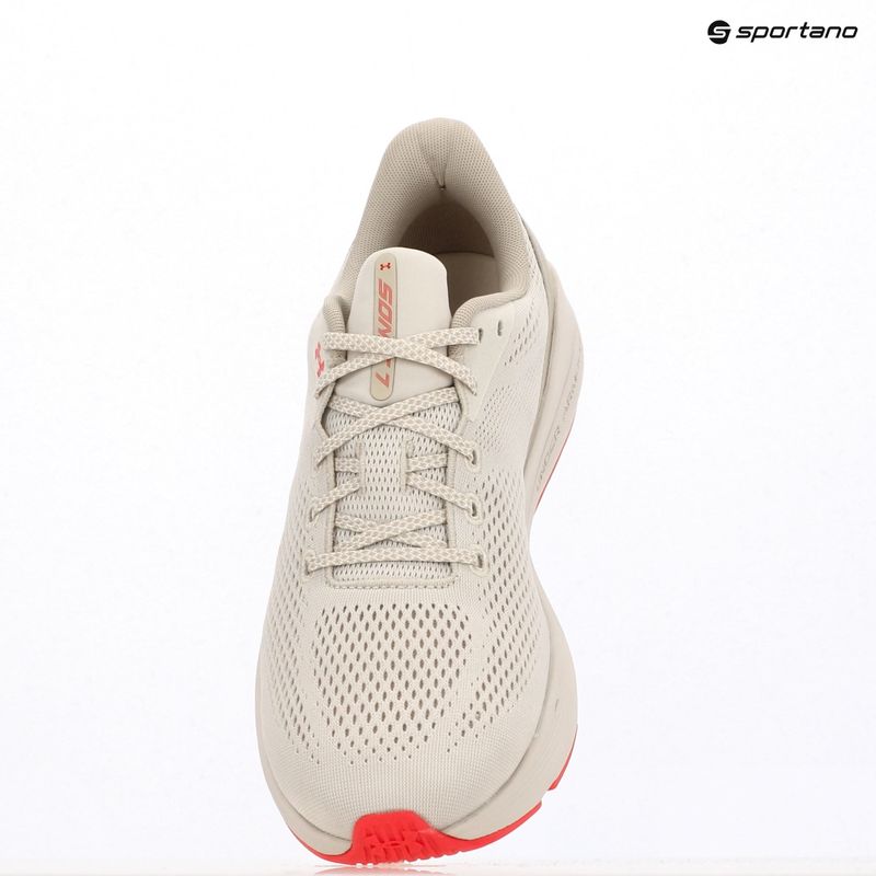 Buty do biegania męskie Under Armour Sonic 7 summit white/khaki base/racer red 9