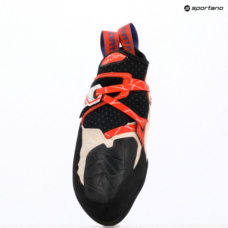 Buty wspinaczkowe damskie La Sportiva Solution white/lily orange 9