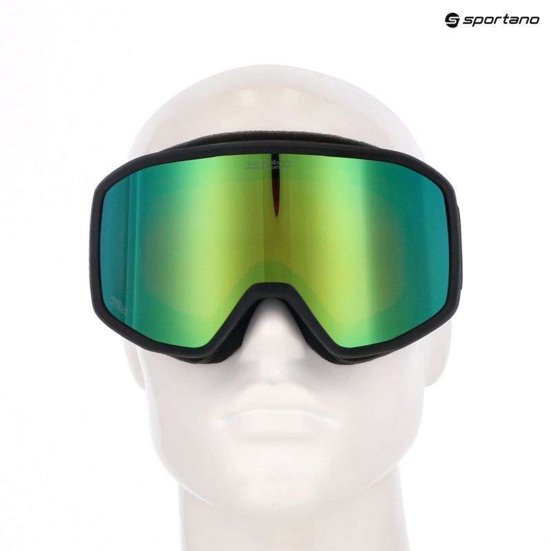 Gogle snowboardowe męskie Quiksilver Harper black/clux ml green 10