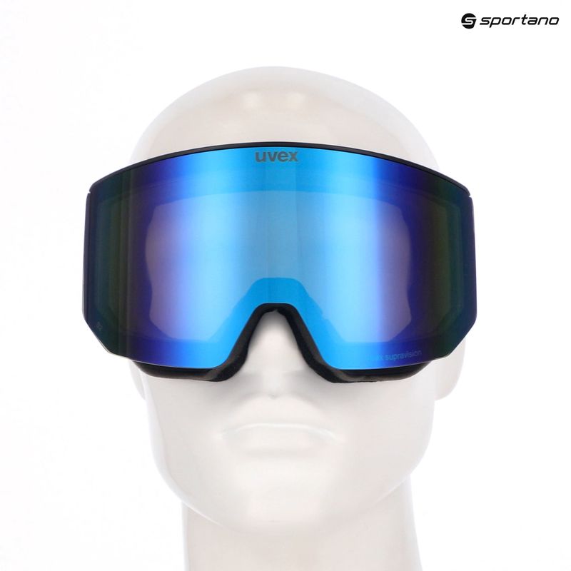 Gogle narciarskie Uvex Lace Attract FM black matt/mirror blue 12